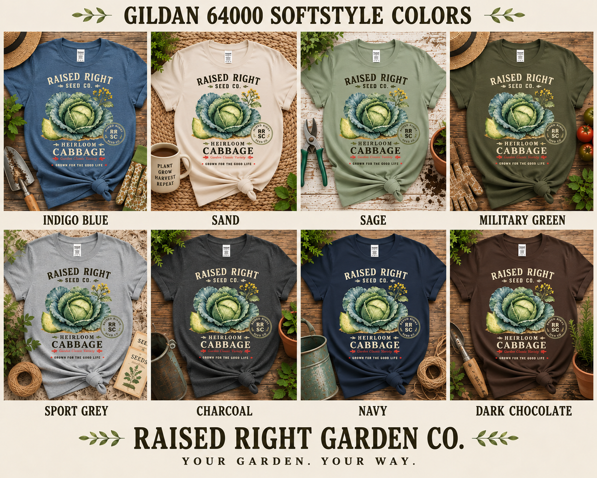 Heirloom Cabbage T-Shirt | Raised Right Seed Co.