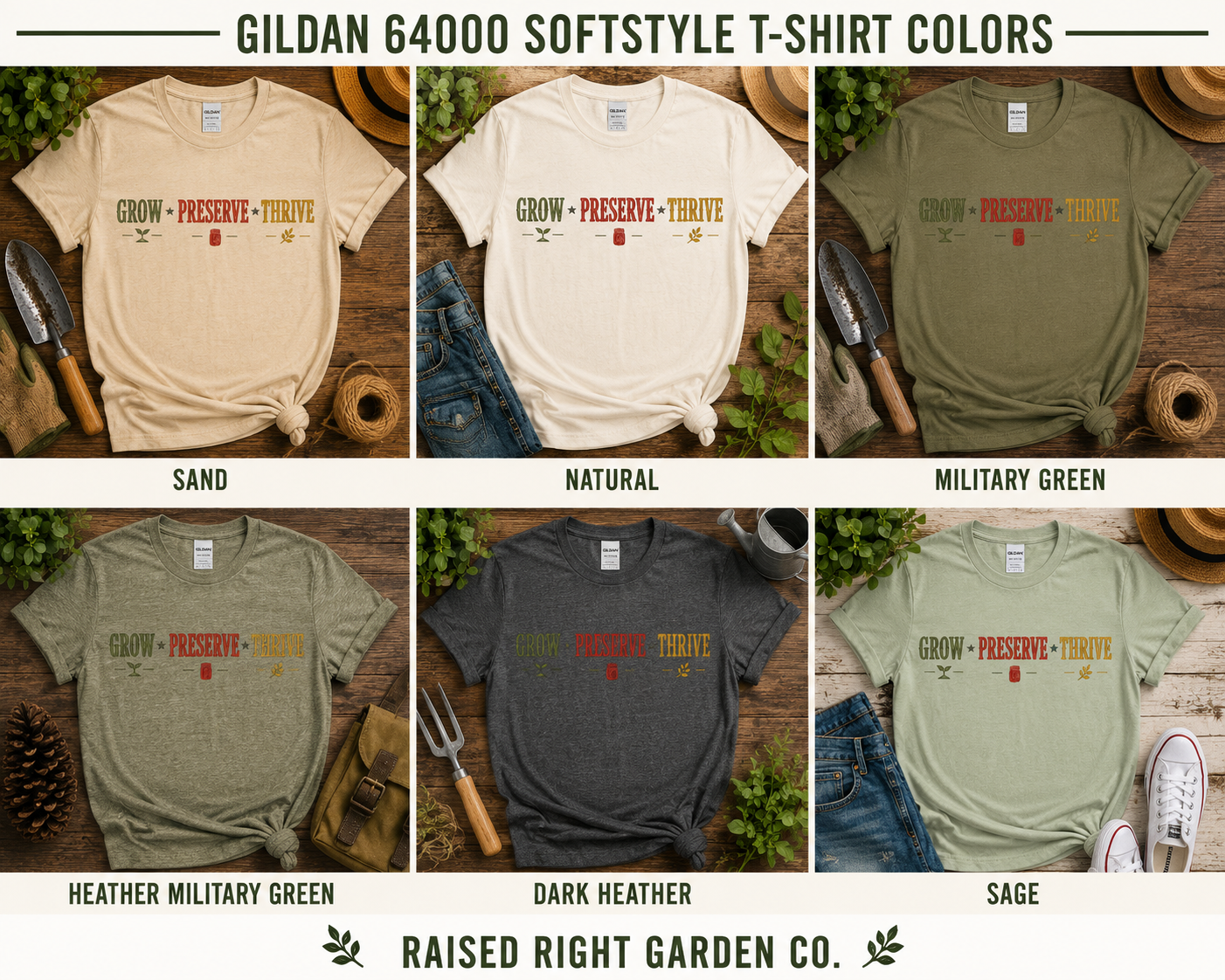 Grow Preserve Thrive Homestead Shirt