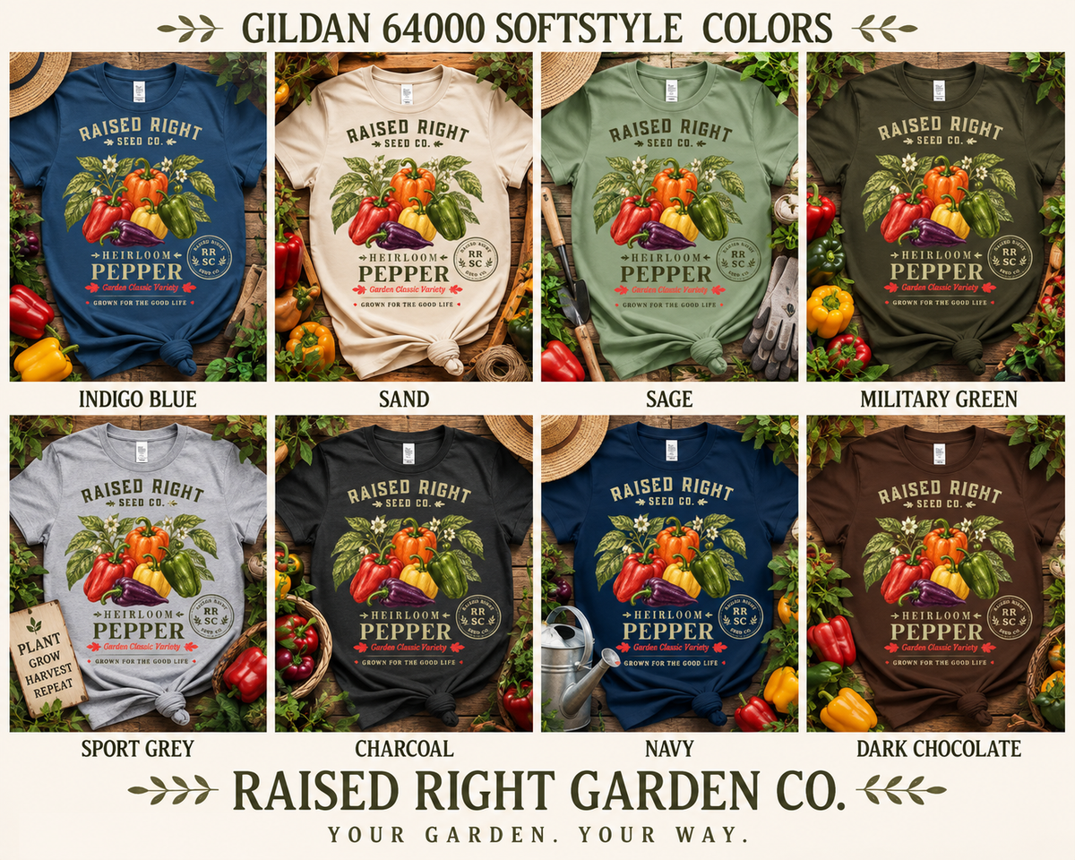 Heirloom Pepper T-Shirt | Raised Right Seed Co.
