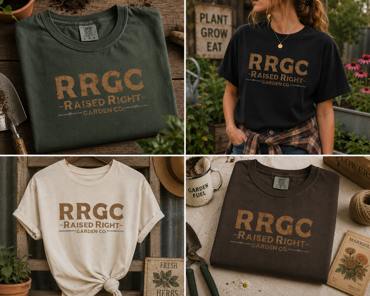 RRGC Raised Right Garden Co. Vintage Gardener Shirt