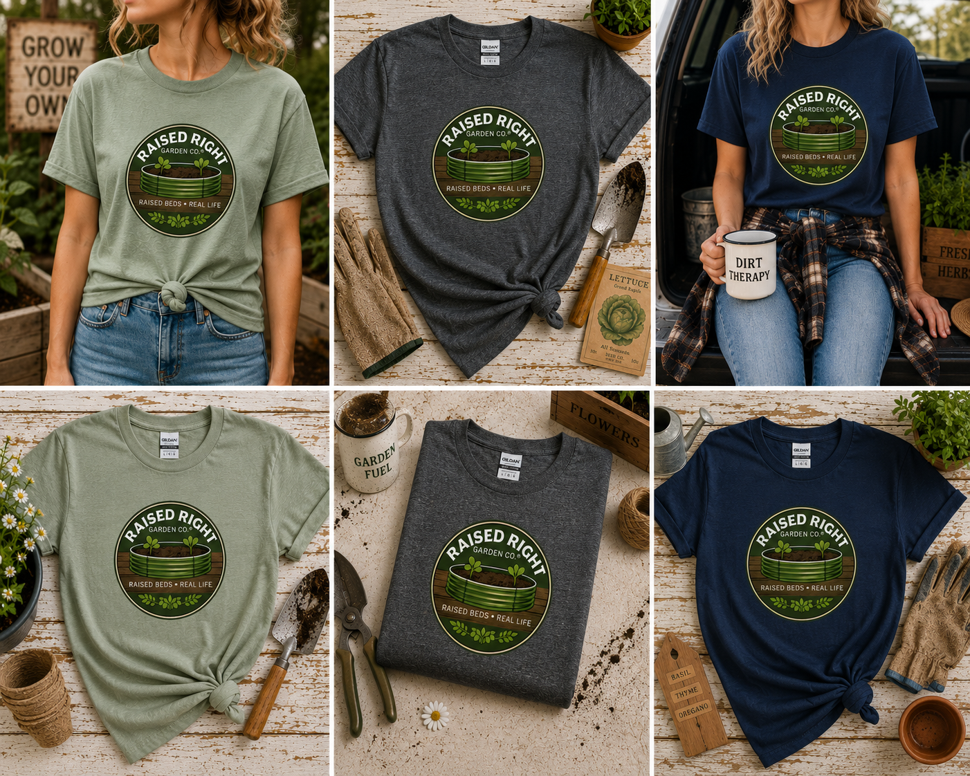 Raised Right Garden Co.® Vintage Garden Tee