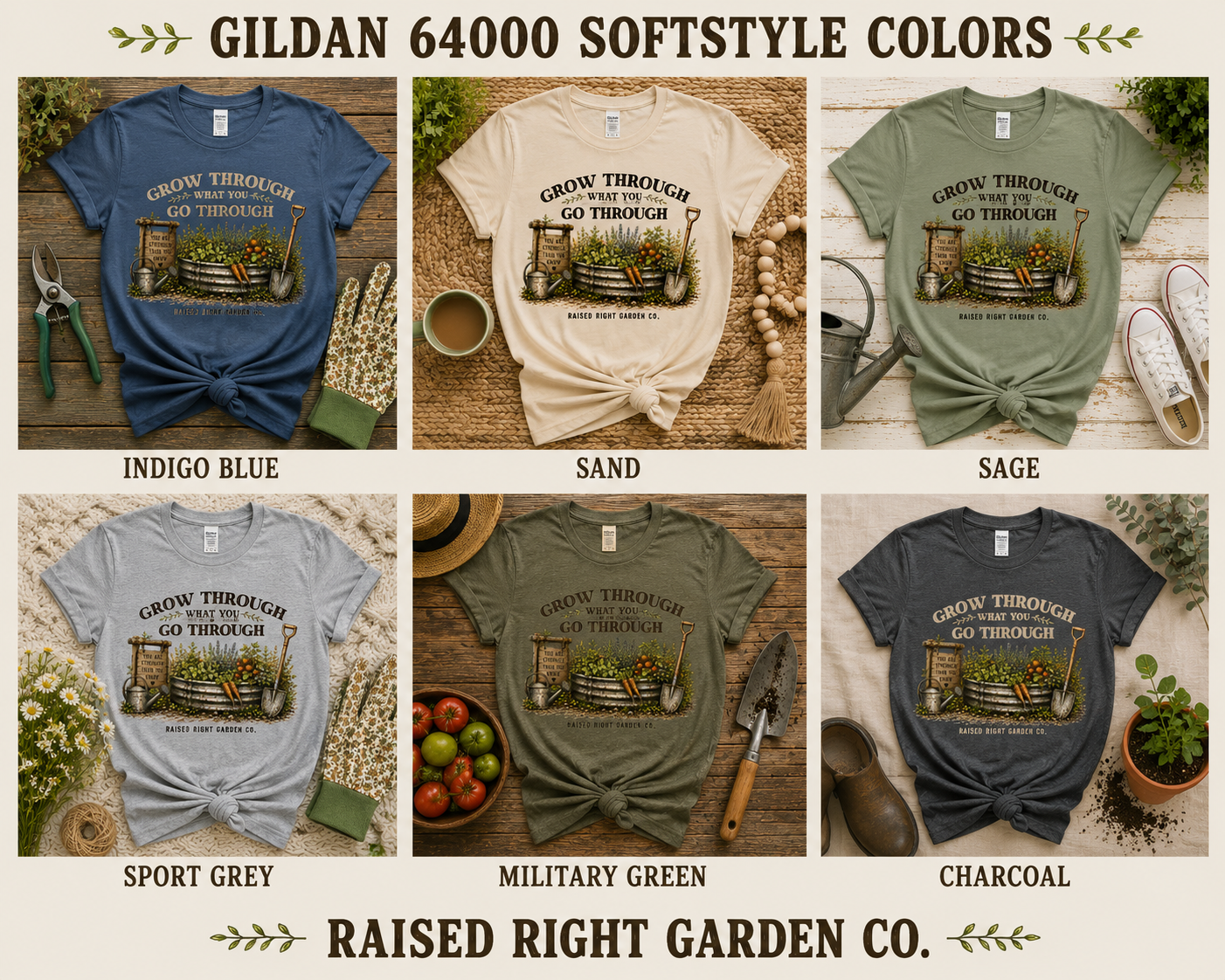 Grow Through What You Go Through Vintage Garden Shirt