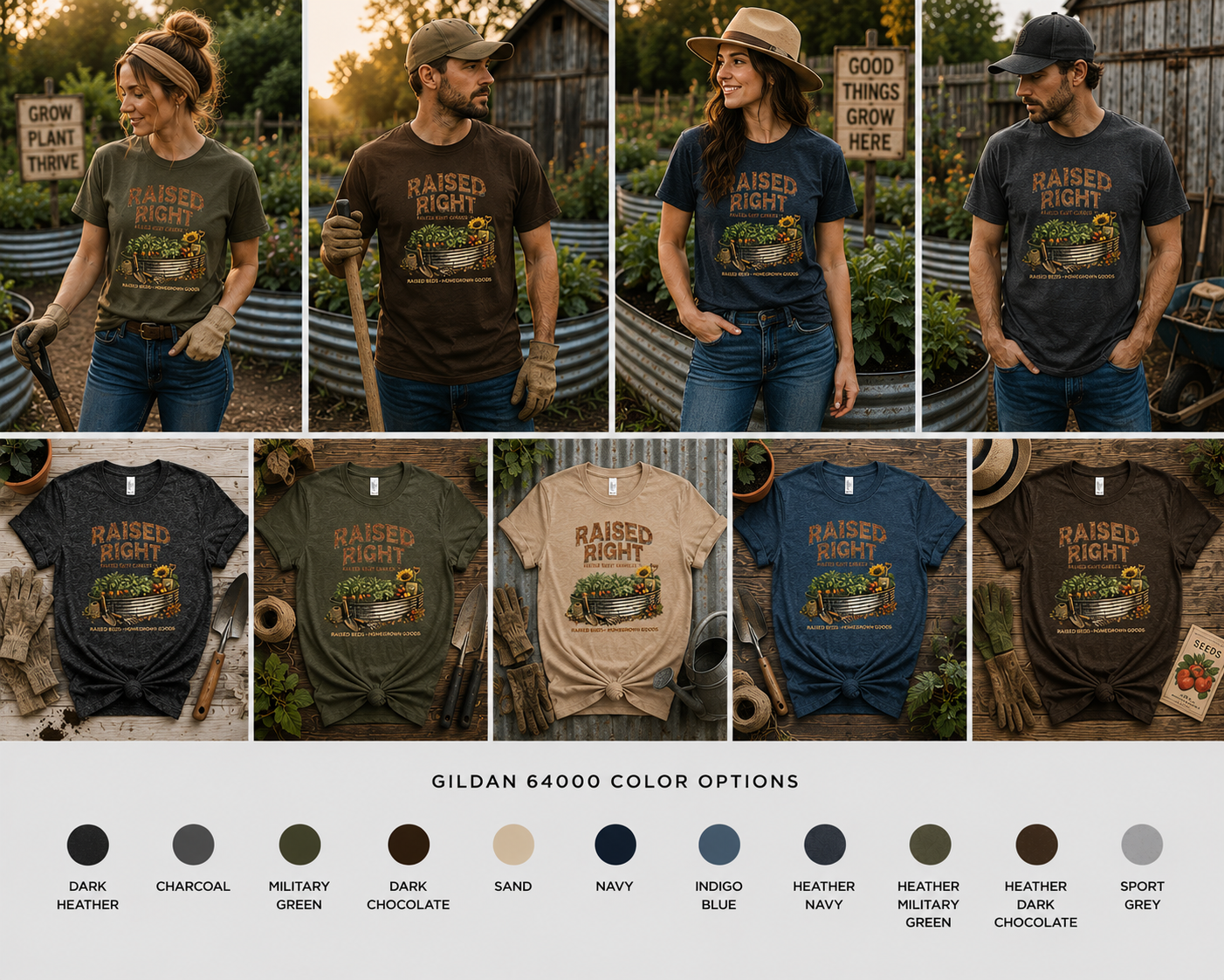 Raised Right – Raised Beds • Homegrown Goods Vintage Gardening Tee