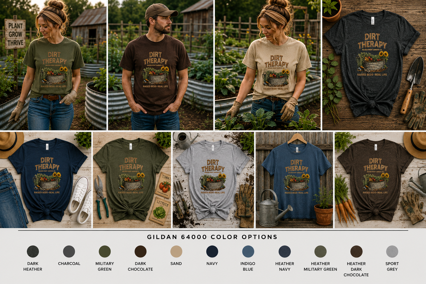 Dirt Therapy – Raised Beds • Real Life Vintage Gardening Tee