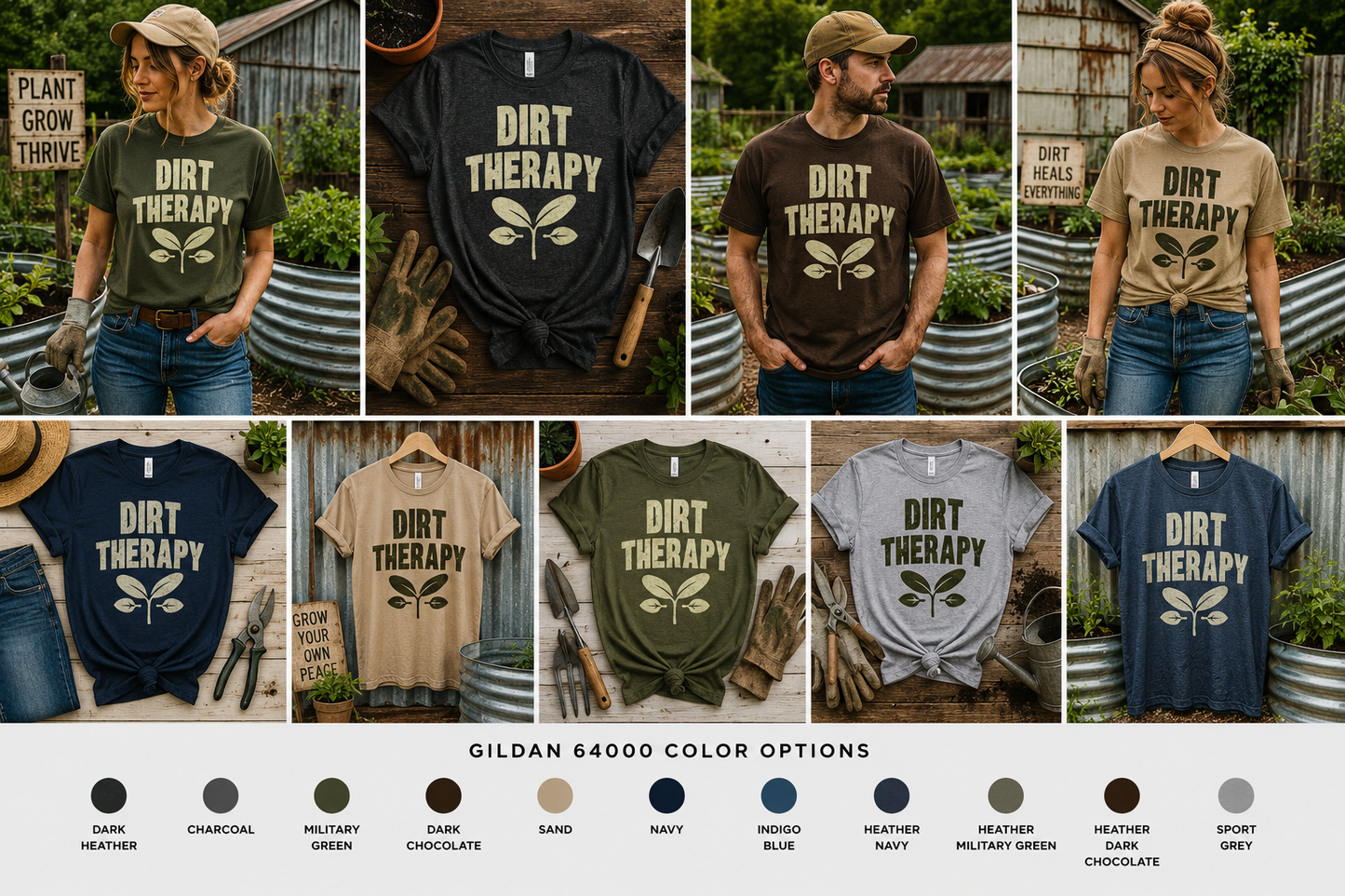 Dirt Therapy Vintage Gardening Shirt