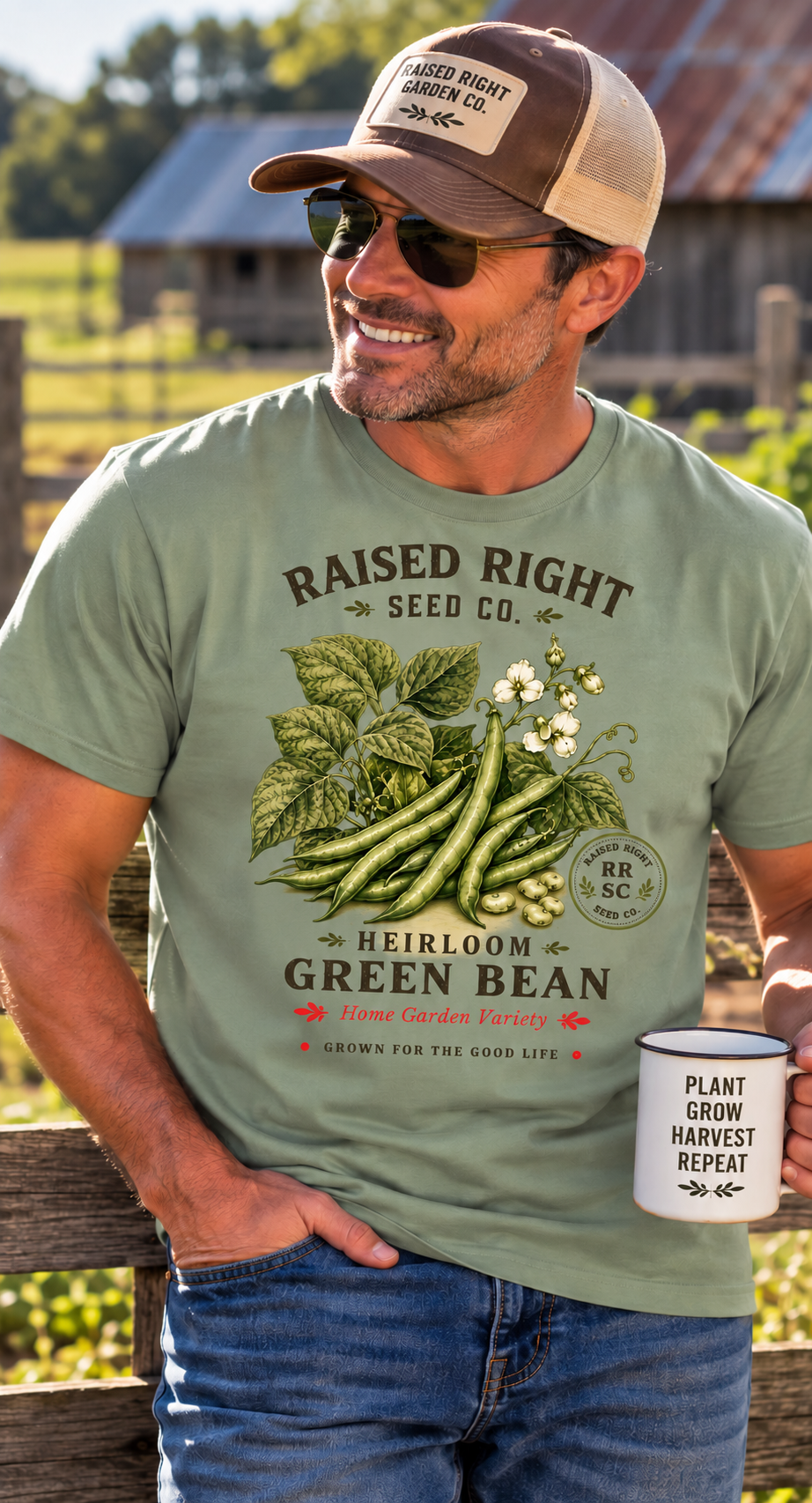 Heirloom Green Bean T-Shirt | Raised Right Seed Co.