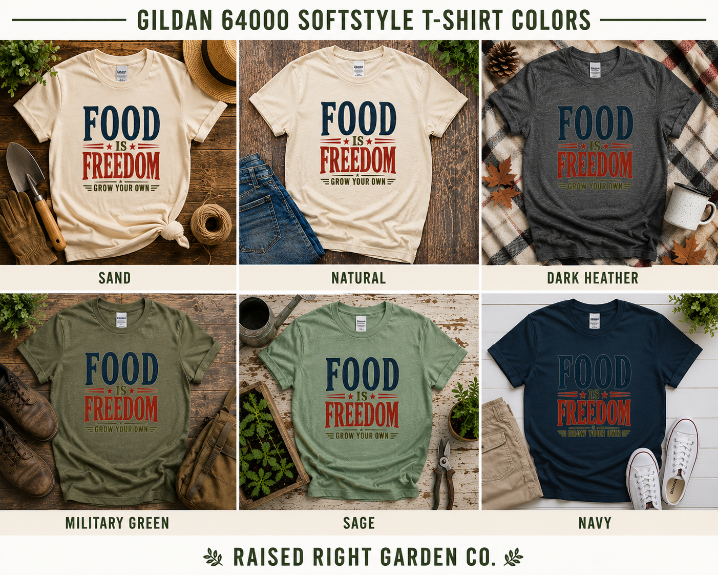 Food is Freedom Grow Your Own Tee