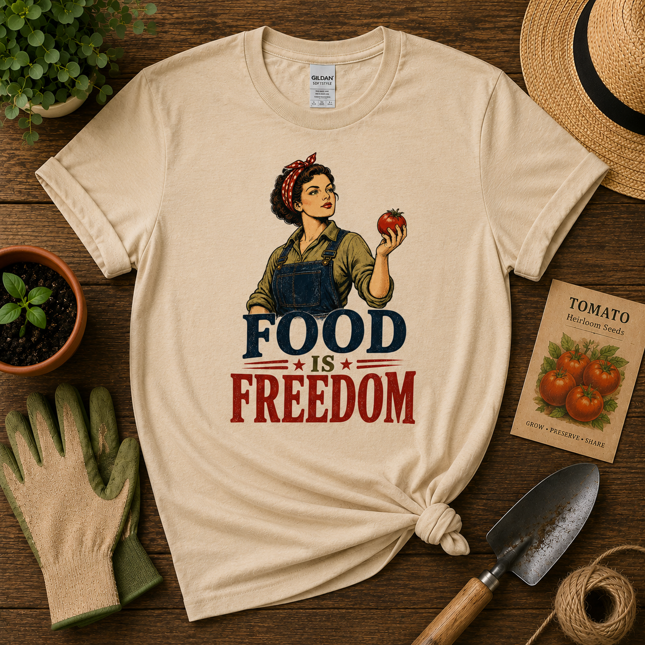 Food is Freedom Vintage Tee