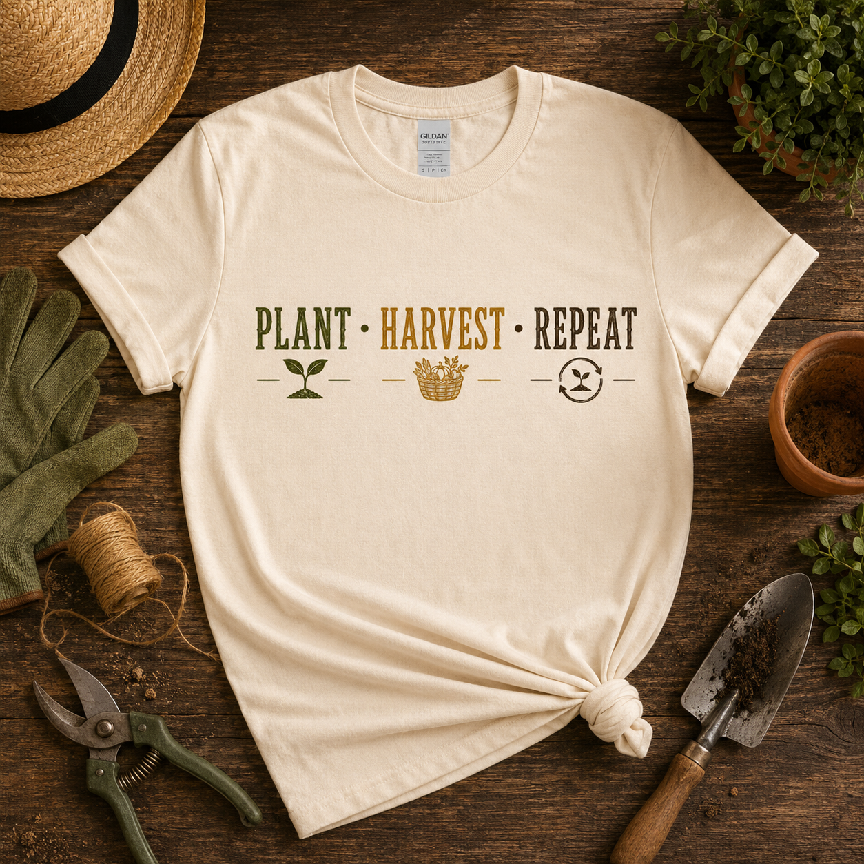 Plant Harvest Repeat Gardening Tee