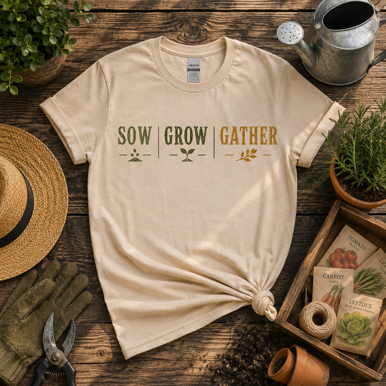 Sow Grow Gather Homestead Tee