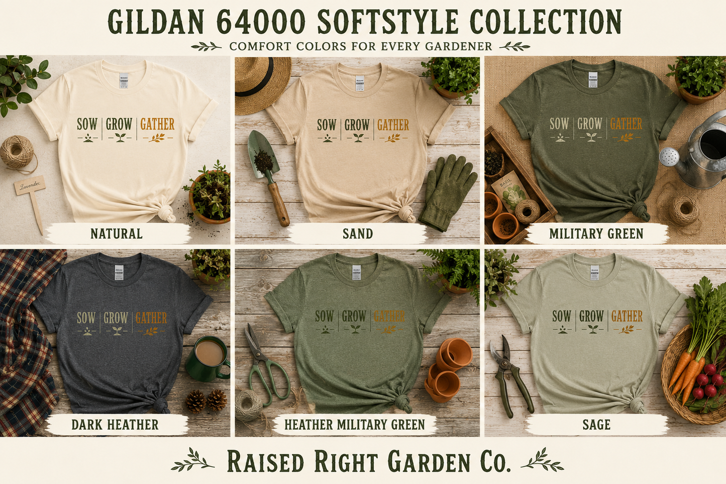 Sow Grow Gather Homestead Tee