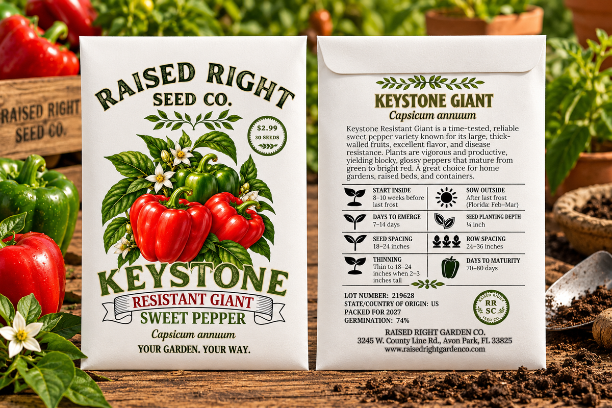 Keystone Resistant Giant Sweet Pepper Seeds – 30 Seeds