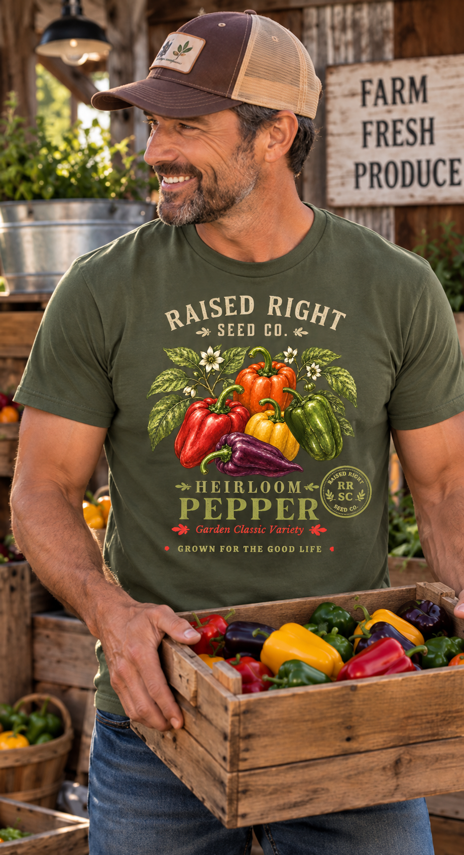 Heirloom Pepper T-Shirt | Raised Right Seed Co.