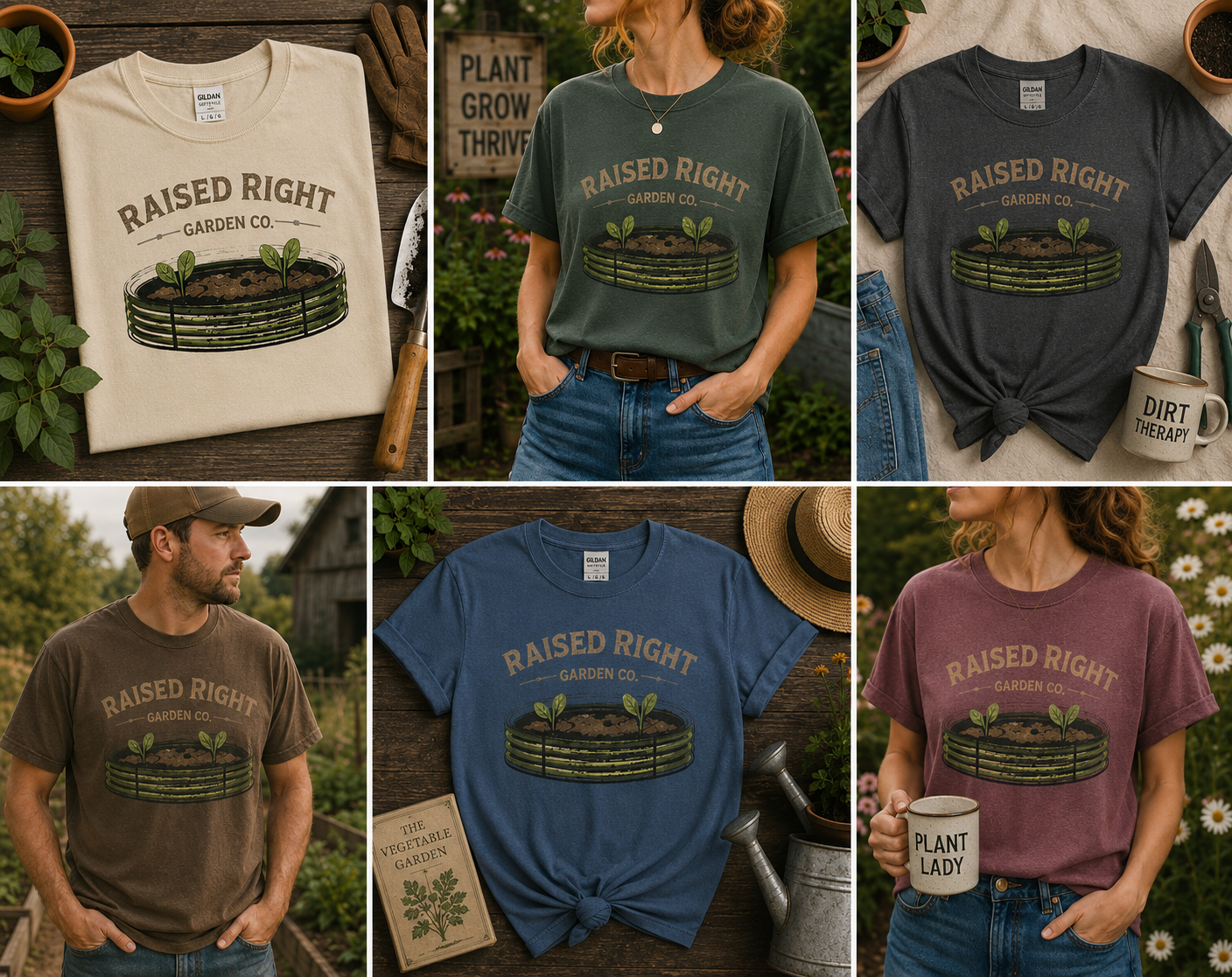 Raised Right Garden Co. Vintage Gardening Shirt