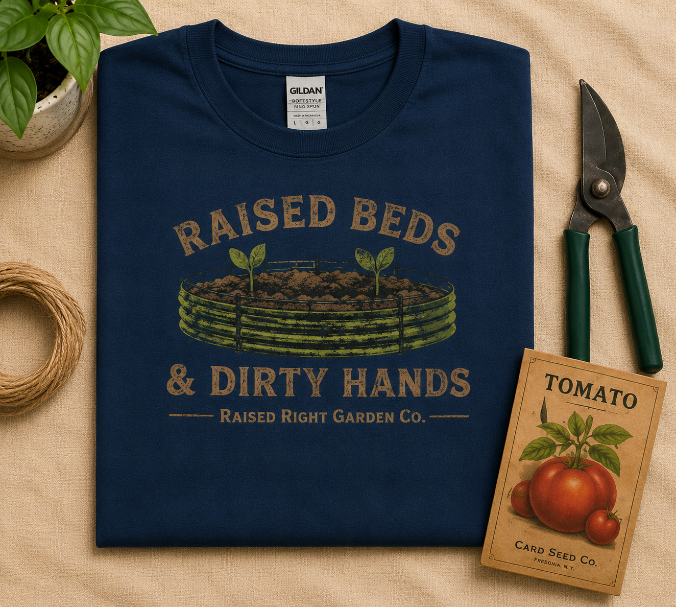 Raised Beds & Dirty Hands – Raised Right Garden Co. Vintage Gardening Shirt
