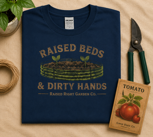 Raised Beds & Dirty Hands – Raised Right Garden Co. Vintage Gardening Shirt