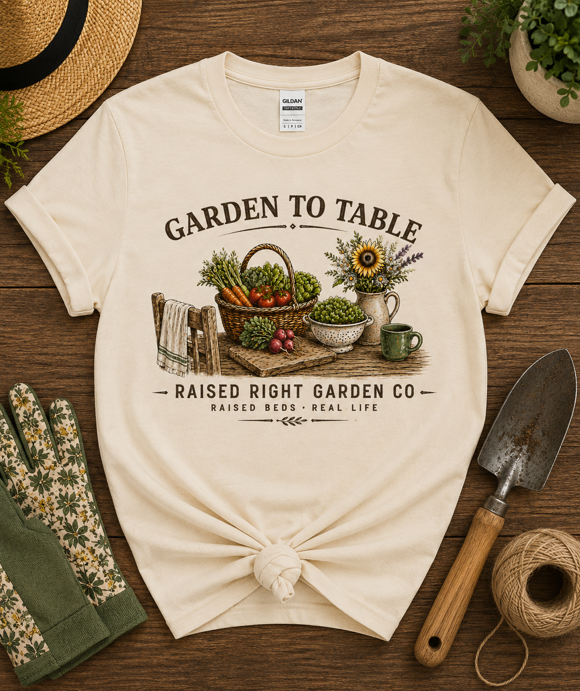Garden to Table Vintage Gardening T-Shirt