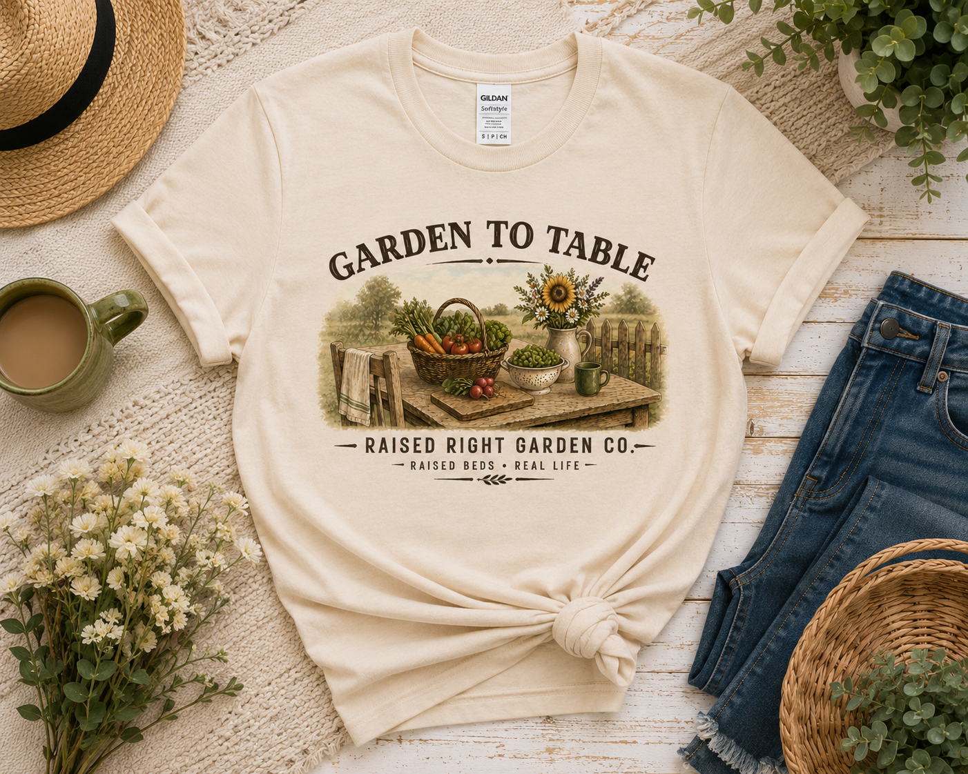 Garden to Table Vintage Farmhouse Garden T-Shirt