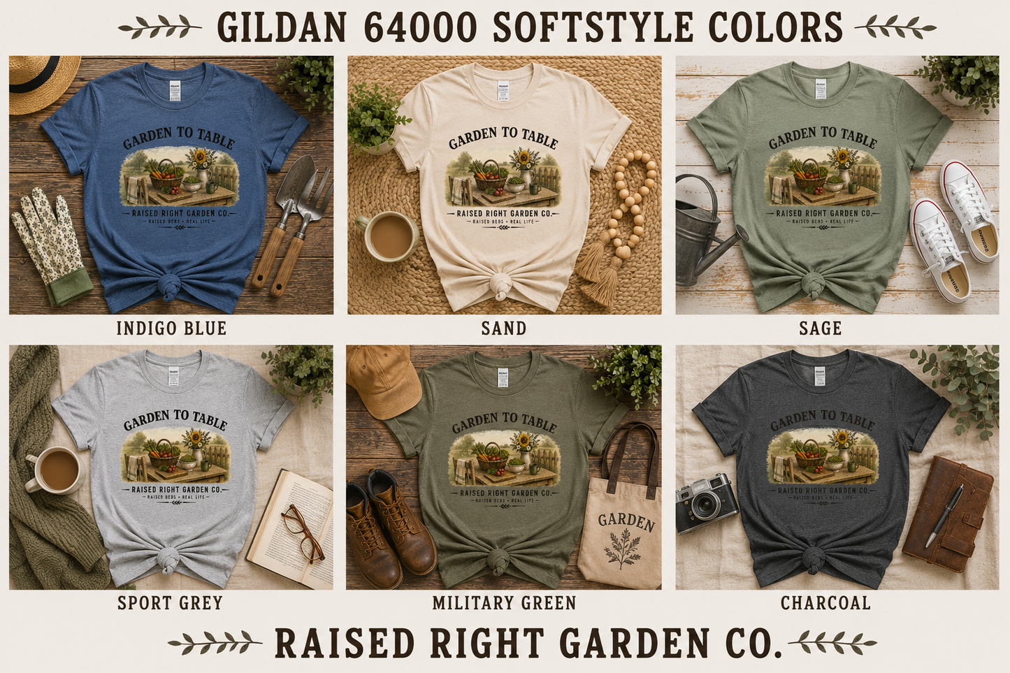 Garden to Table Vintage Farmhouse Garden T-Shirt