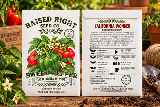 California Wonder Sweet Pepper Seeds – 30 Seeds